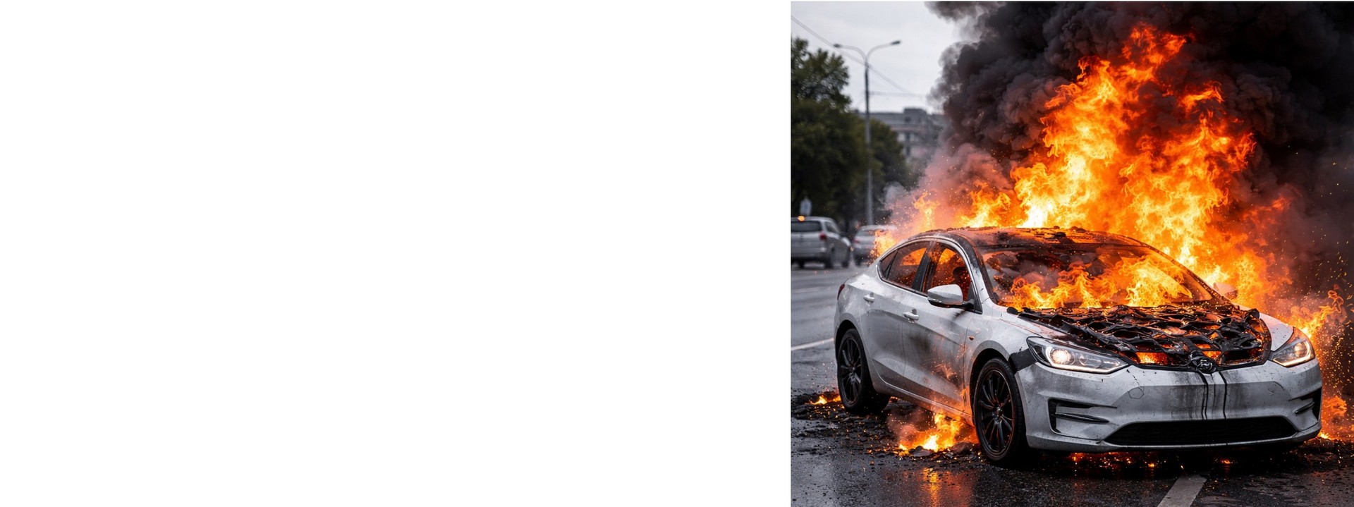 car on fire