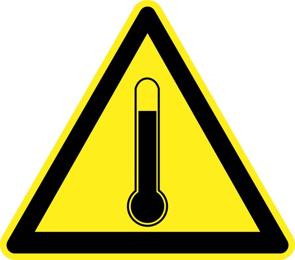 high temp sign